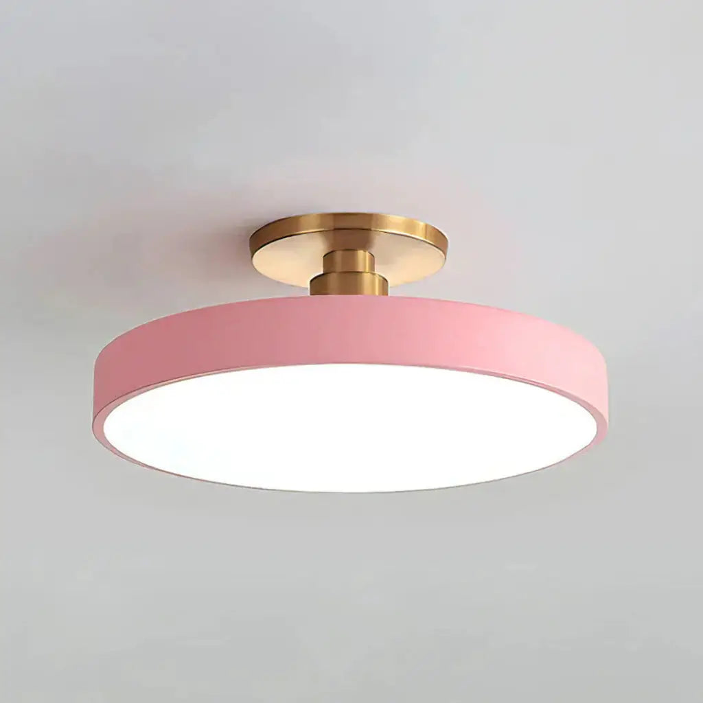 Lámpara de techo LED moderna de montaje al ras con pantalla cilíndrica Datum