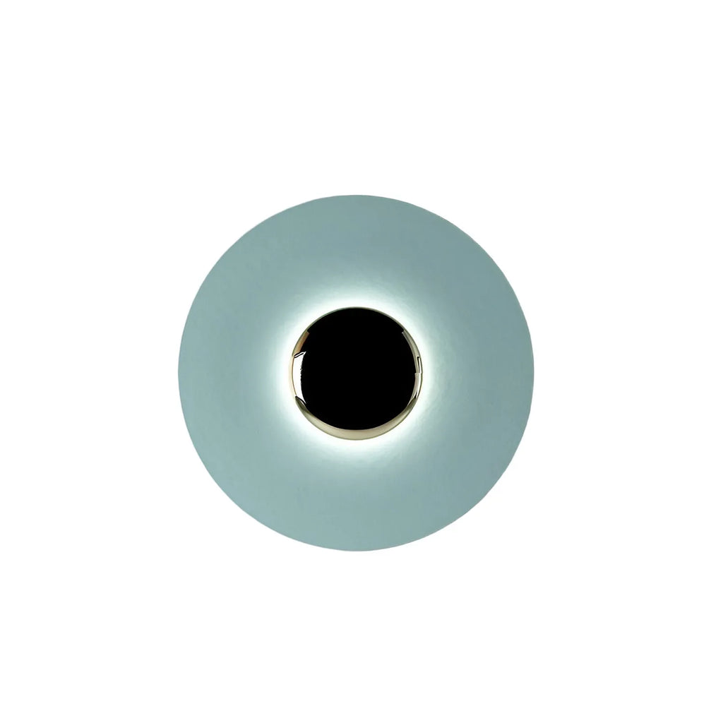 Applique murale avec abat-jour rond en métal et éclairage LED intégré à lumière chaude