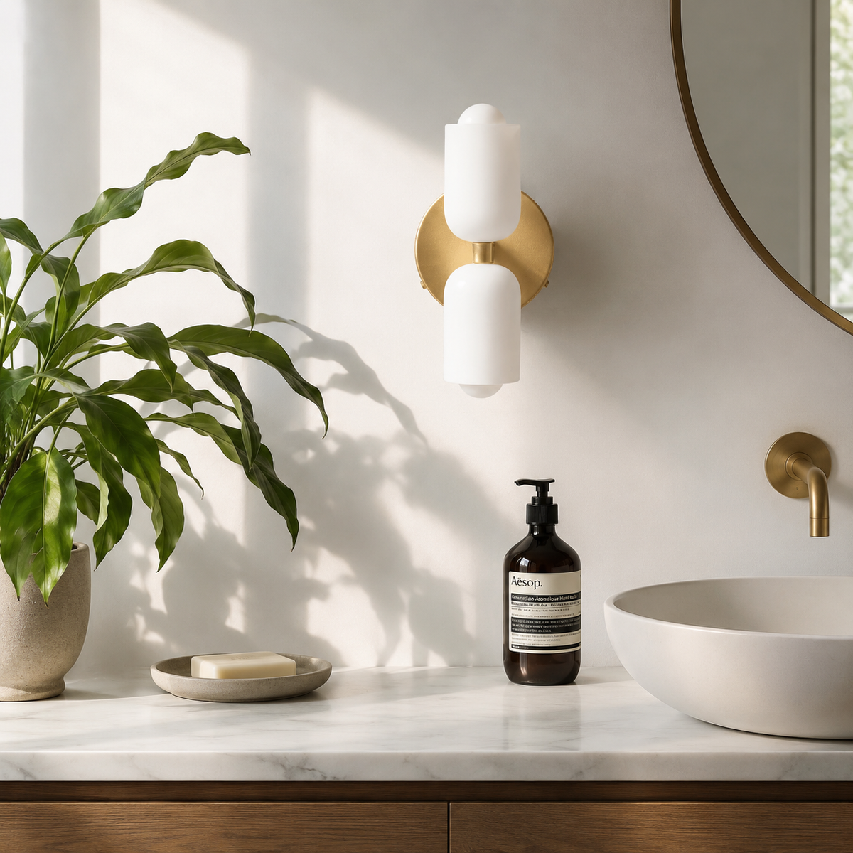Lampe murale avec diffusion acrylique vers le haut et vers le bas, éclairage moderne