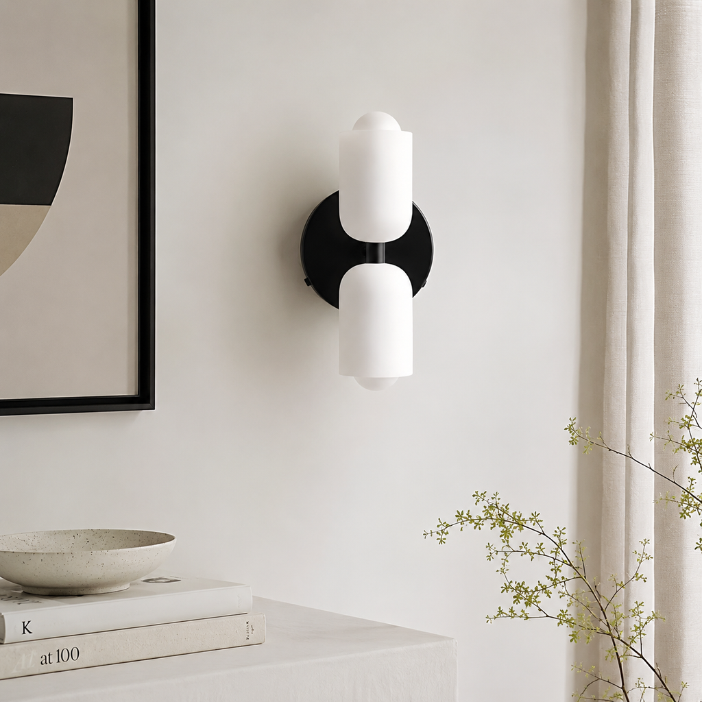 Lampe murale avec diffusion acrylique vers le haut et vers le bas, éclairage moderne