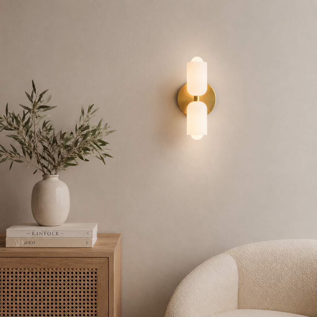 Lampe murale avec diffusion acrylique vers le haut et vers le bas, éclairage moderne