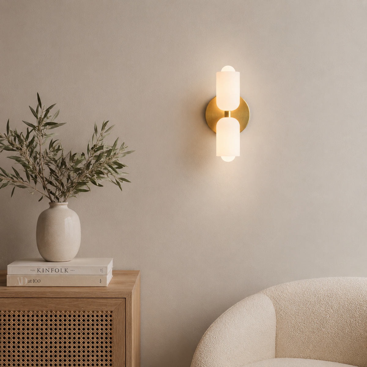 Lampe murale avec diffusion acrylique vers le haut et vers le bas, éclairage moderne