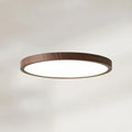 Plafonnier LED extra-fin avec cadre effet bois