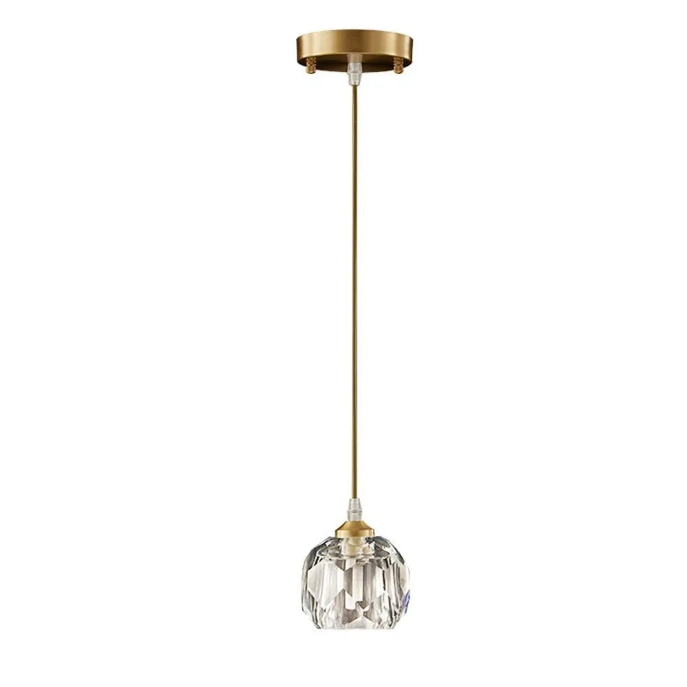 Suspension moderne en forme de globe en cristal facetté Livia