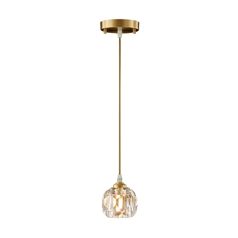 Suspension moderne en forme de globe en cristal facetté Livia