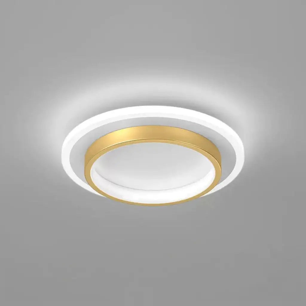LED-Deckenleuchte mit Halo-Ring und zweilagiger Beleuchtung