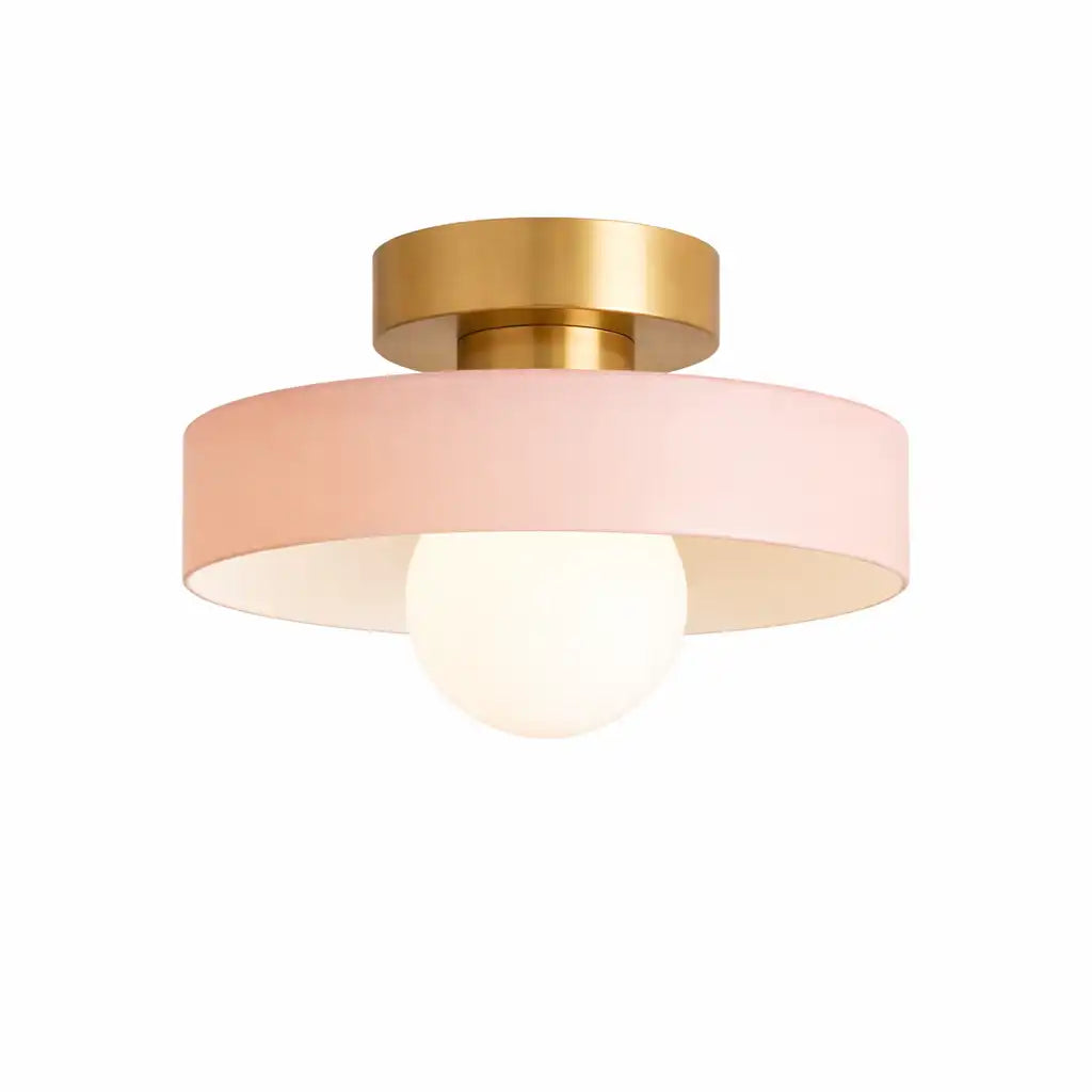 Plafonnier extra-plat de style Bauhaus avec abat-jour en verre pour cuisine