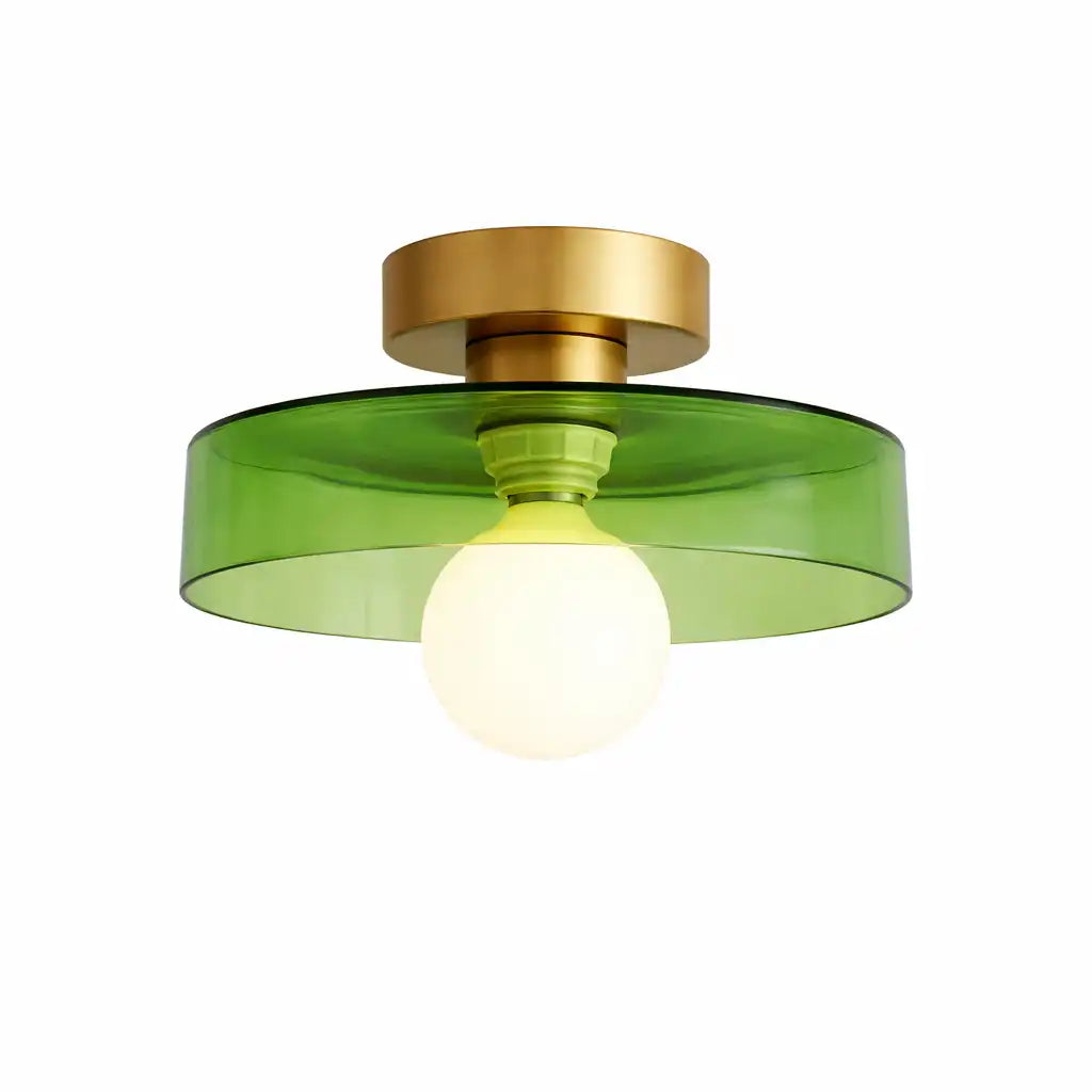 Plafoniera a filo soffitto in stile Bauhaus con paralume in vetro, per la cucina