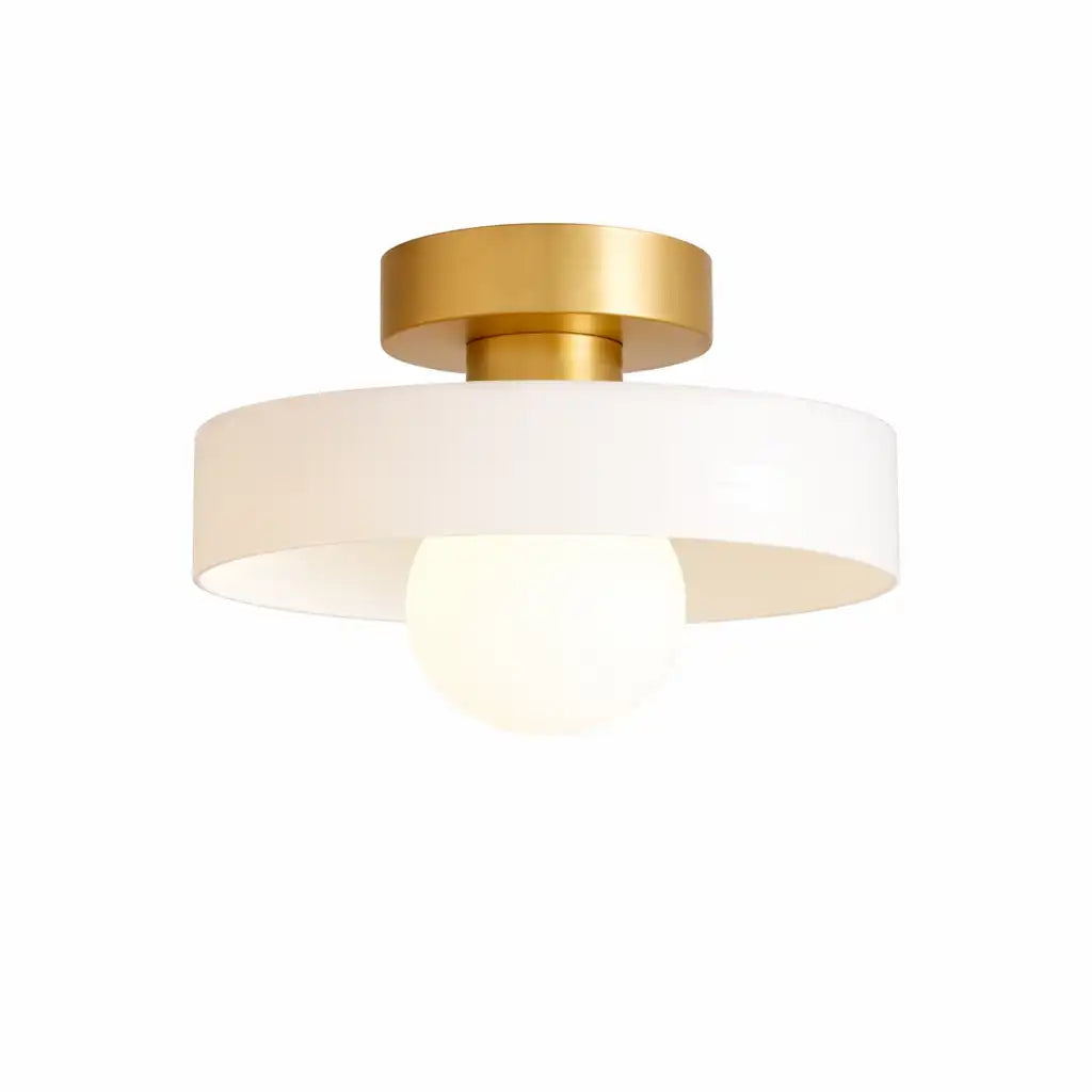 Plafonnier extra-plat de style Bauhaus avec abat-jour en verre pour cuisine