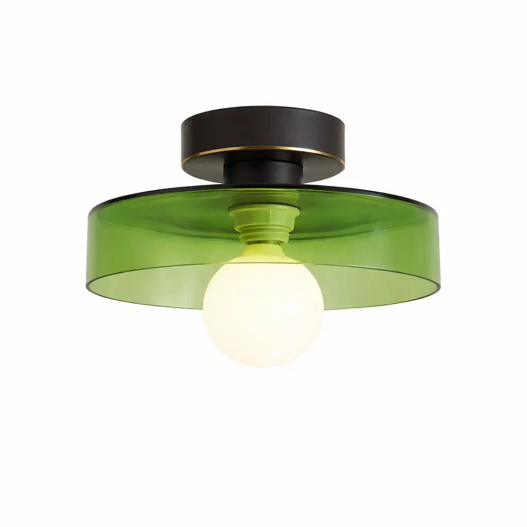 Plafoniera a filo soffitto in stile Bauhaus con paralume in vetro, per la cucina