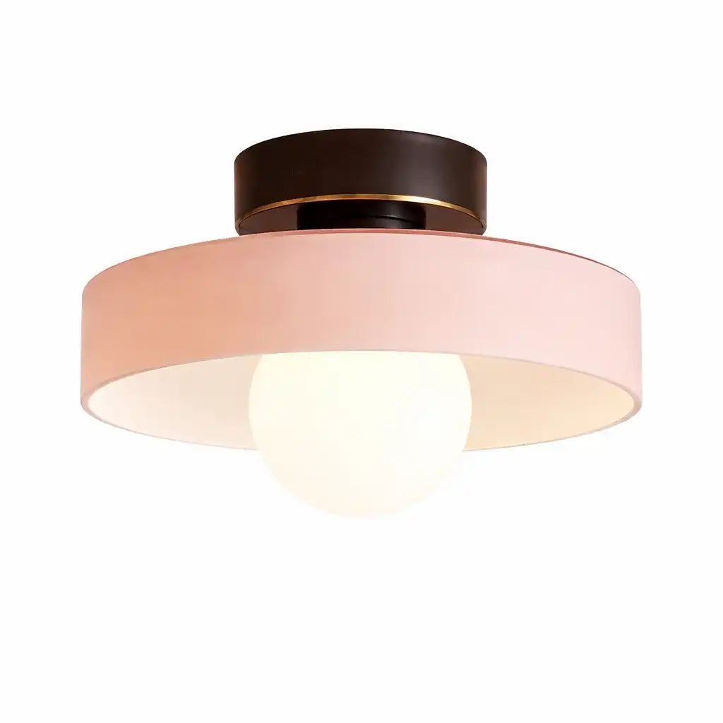 Plafoniera a filo soffitto in stile Bauhaus con paralume in vetro, per la cucina