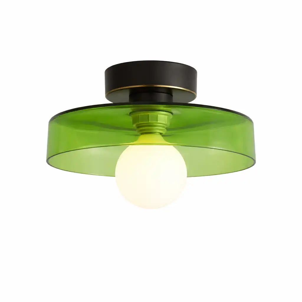 Plafoniera a filo soffitto in stile Bauhaus con paralume in vetro, per la cucina