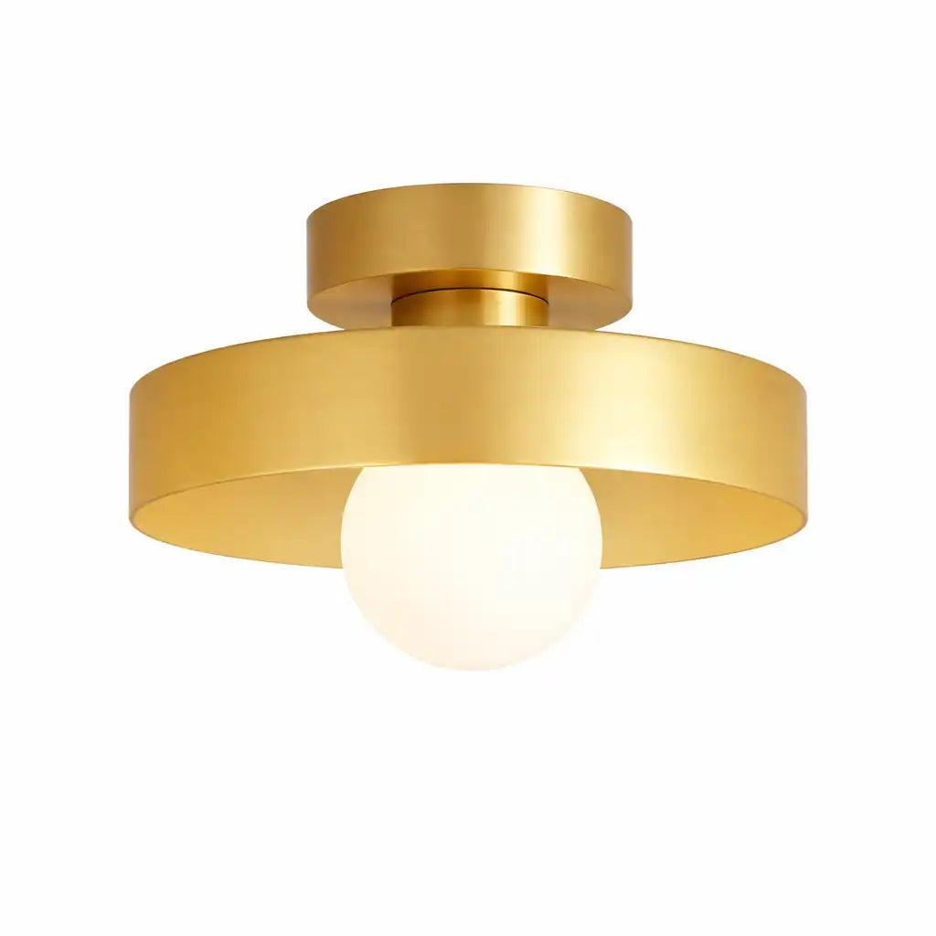 Plafonnier extra-plat de style Bauhaus avec abat-jour en verre pour cuisine