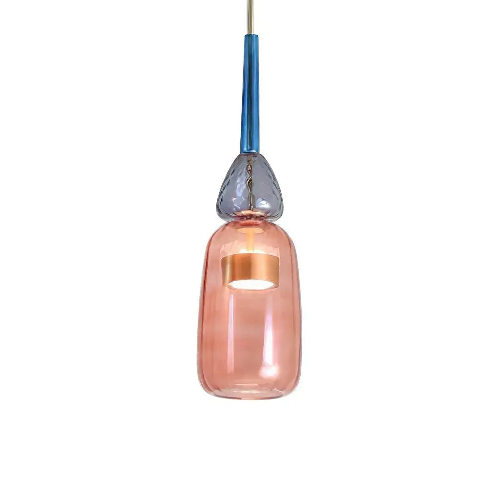 Lampada a sospensione con vetro sovrapposto e LED per illuminare la cucina e la sala da pranzo