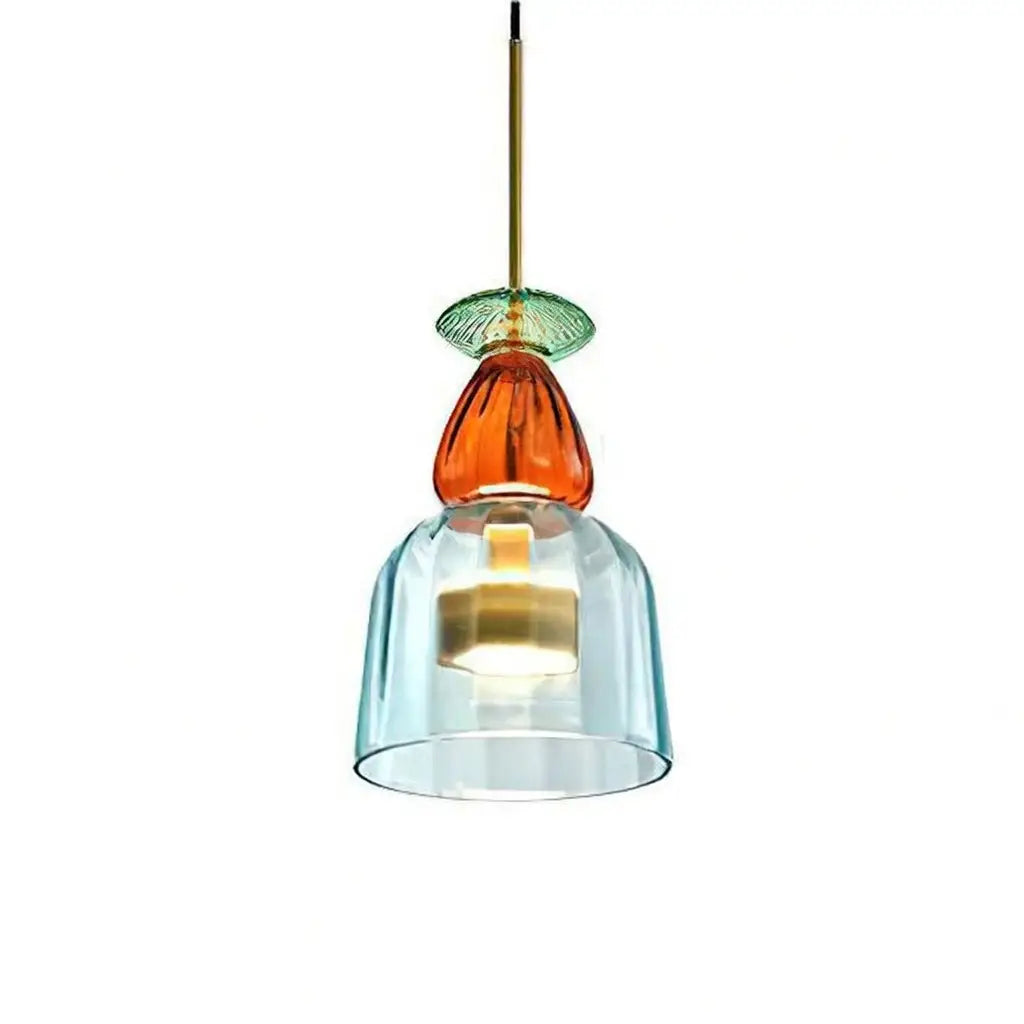 Lampada a sospensione con vetro sovrapposto e LED per illuminare la cucina e la sala da pranzo