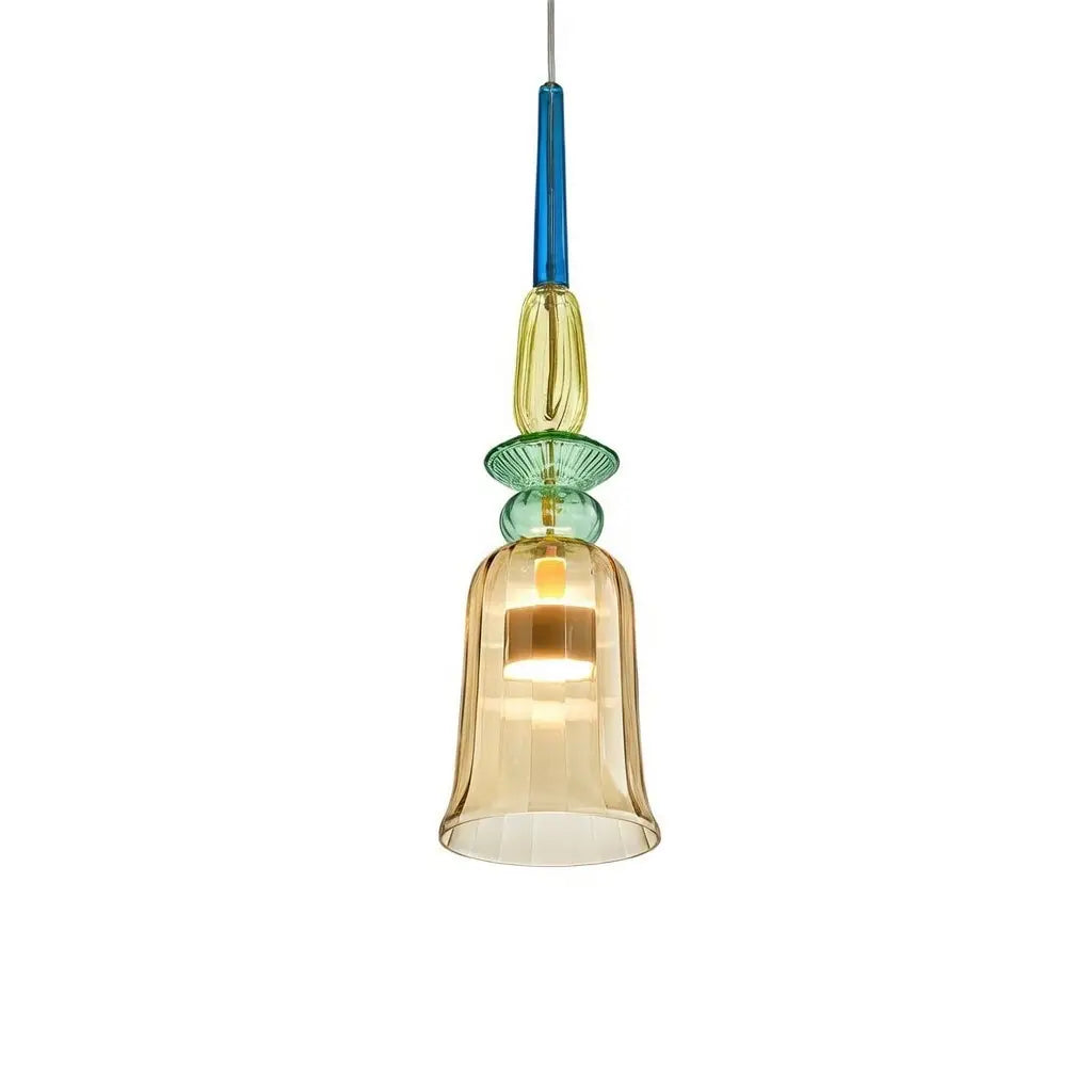 Lampada a sospensione con vetro sovrapposto e LED per illuminare la cucina e la sala da pranzo