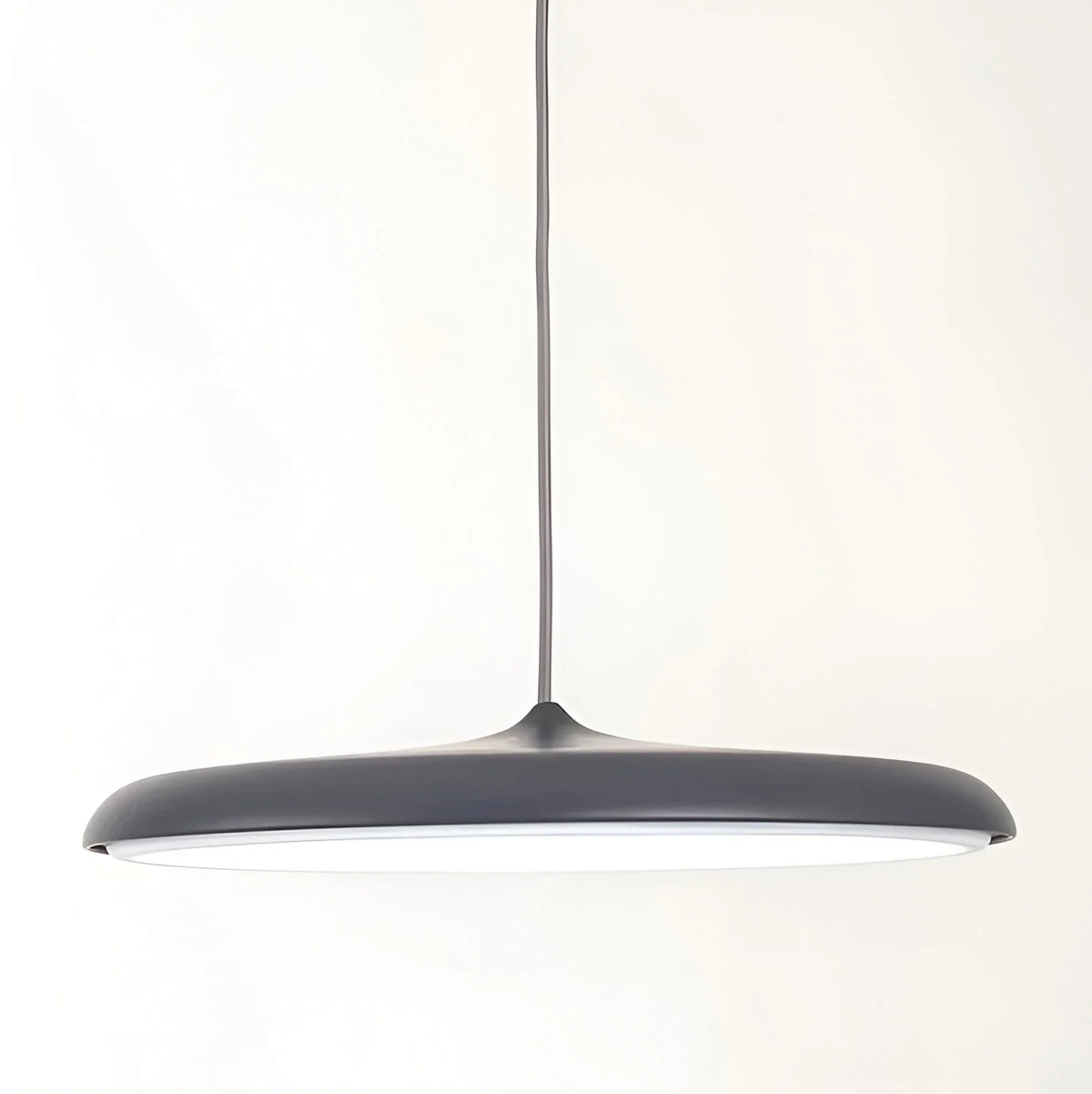 LED Pendant Lights with Modern Metallic Disc Design and Integrated Downward Lighting