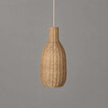 Handwoven Rattan Pendant Light with Adjustable Suspension for Dining Room and Living