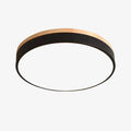 Plafonnier LED avec détail en bois naturel, pour chambre et couloir
