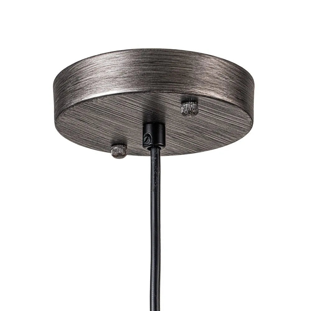 Lampada a sospensione Calix industriale con cupola in metallo martellato