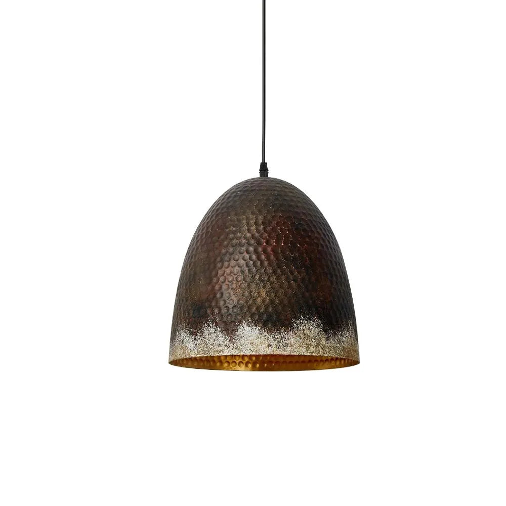 Pendant Light with Hammered Metal Finish for Dining Room Kitchen Island Living