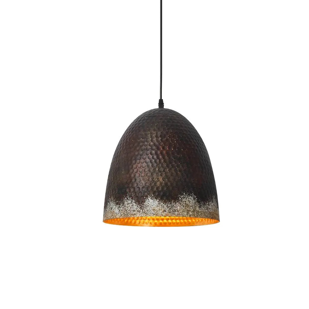 Pendant Light with Hammered Metal Finish for Dining Room Kitchen Island Living