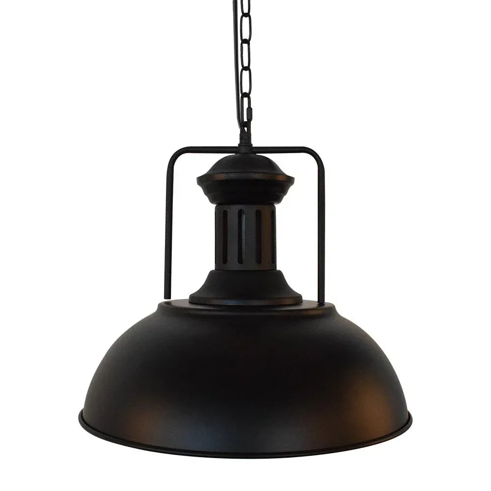 Suspension industrielle Yseult en métal martelé, en forme de dôme