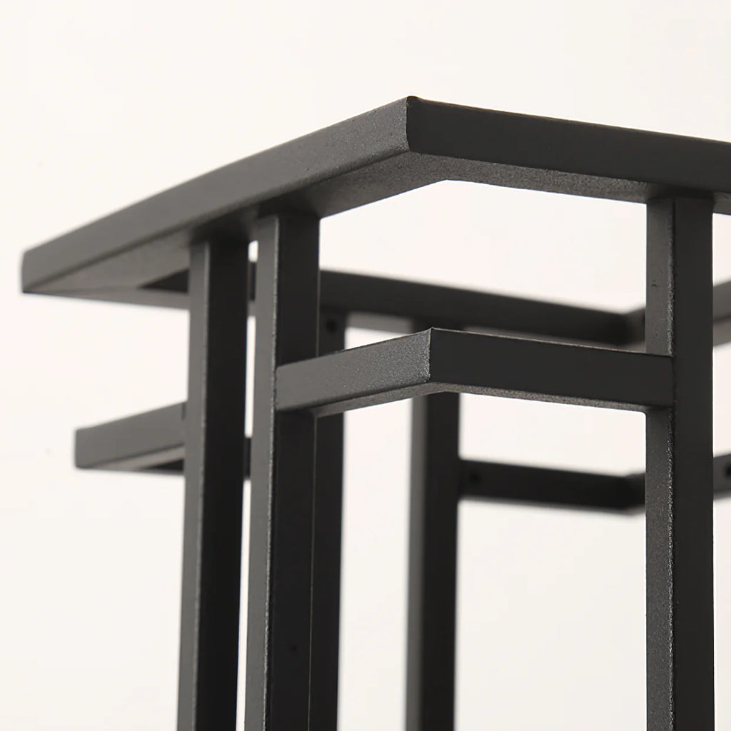 Outdoor Wall Sconce with Frosted Glass and Industrial Iron Frame Weatherproof Exterior Light