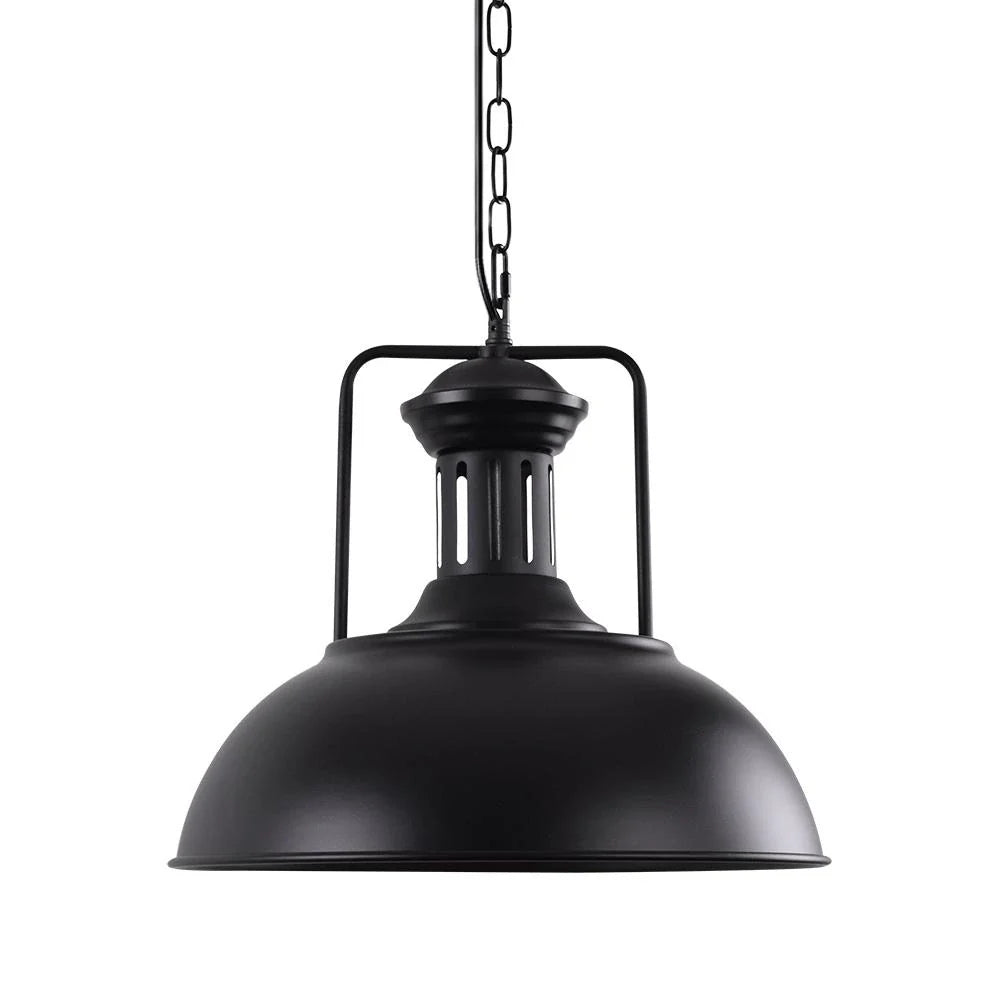 Suspension industrielle Yseult en métal martelé, en forme de dôme