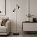 Lampadaire avec abat-jour orientable réglable, base en marbre et design nordique moderne