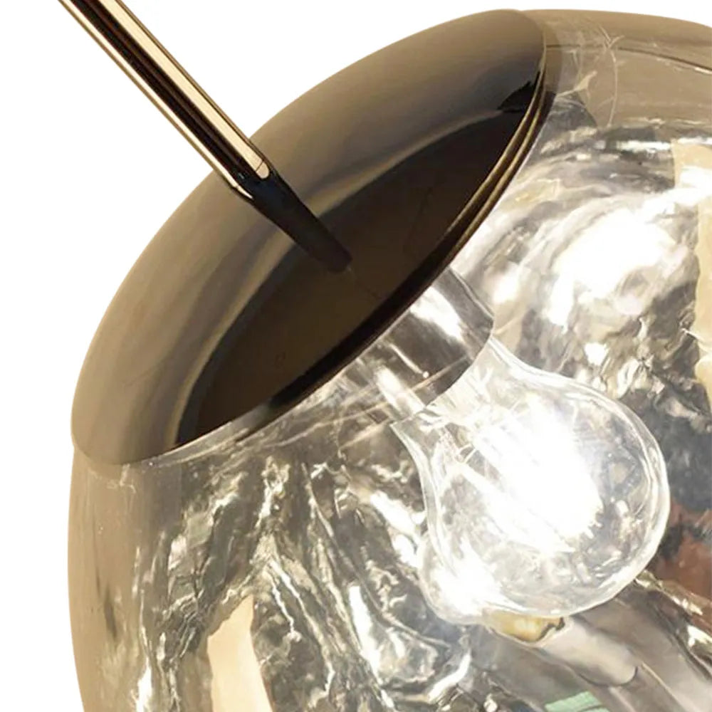 Pendant Light with Sculptural Melt-Effect Polycarbonate Shade and LED Modern Design