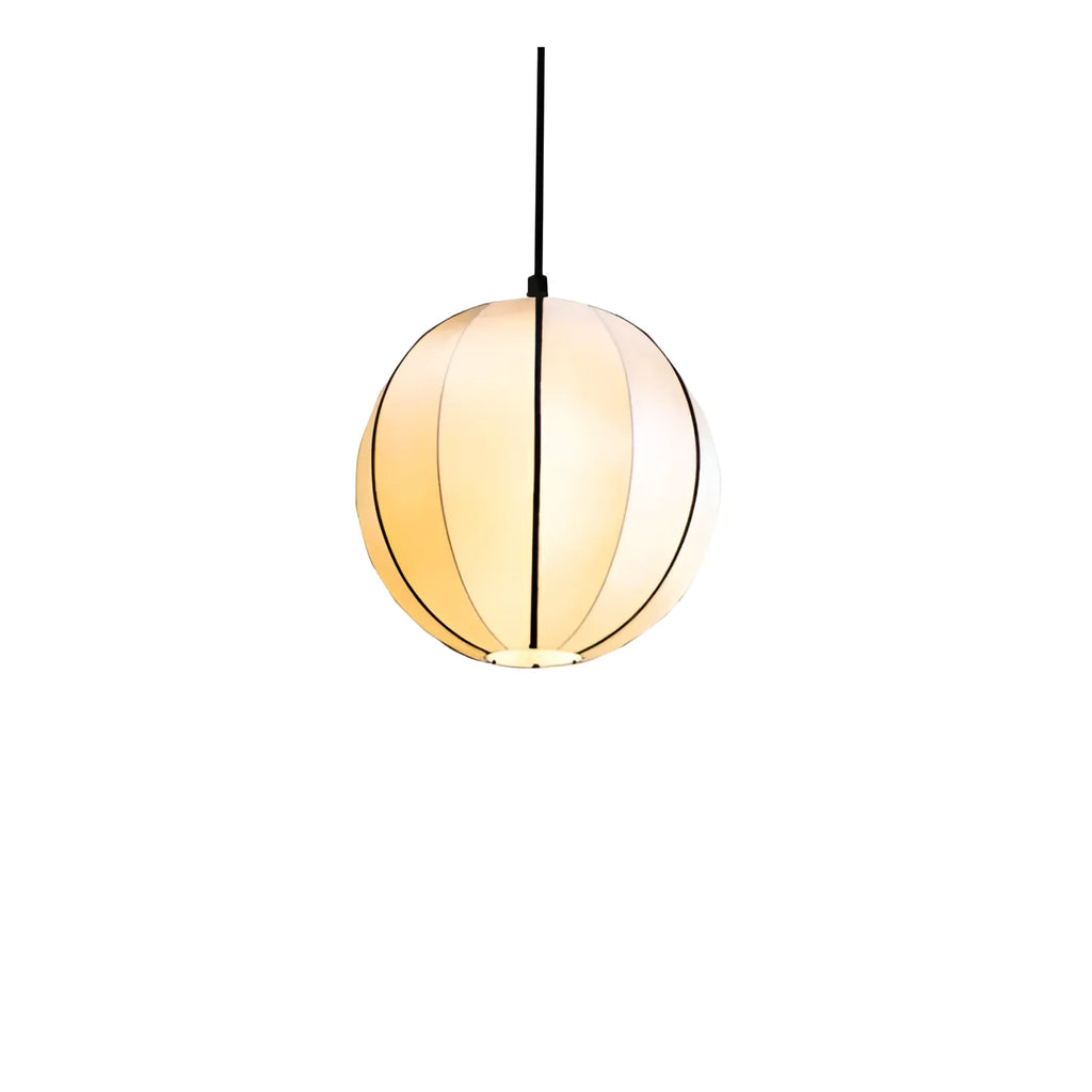 Silk Pendant Light with Handcrafted Textile Shade and Adjustable Suspension for Dining Room