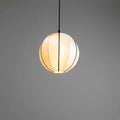 Silk Pendant Light with Handcrafted Textile Shade and Adjustable Suspension for Dining Room