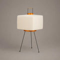 Lampadaire avec globe sculptural en papier de riz et design moderne minimaliste
