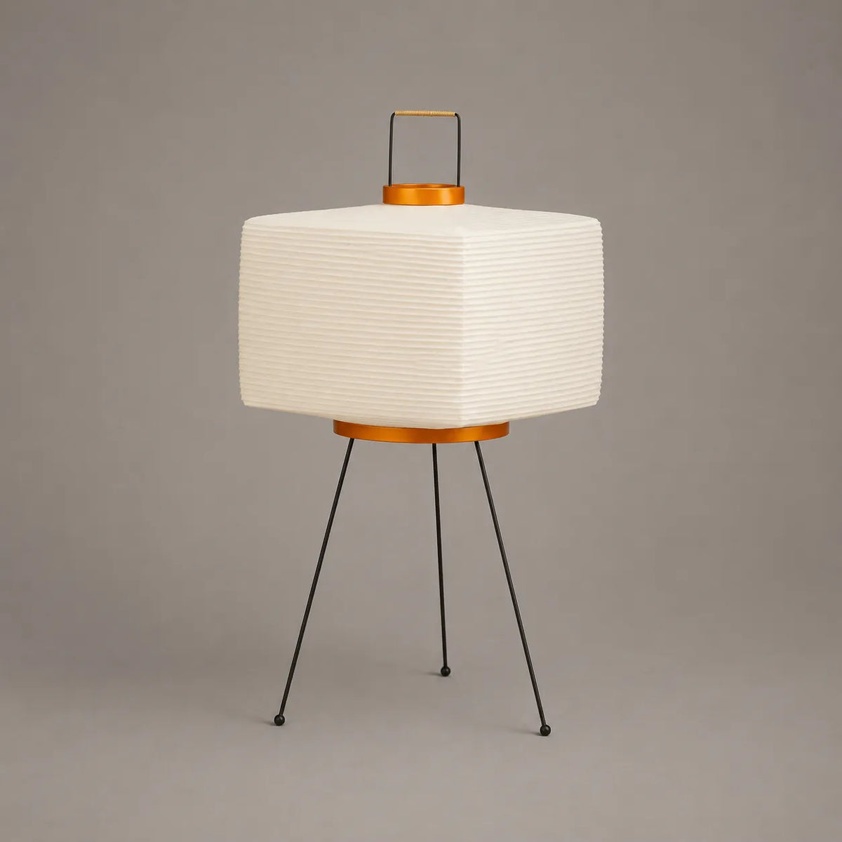 Floor Lamp with Sculptural Rice Paper Globe and Modern Minimalist Design