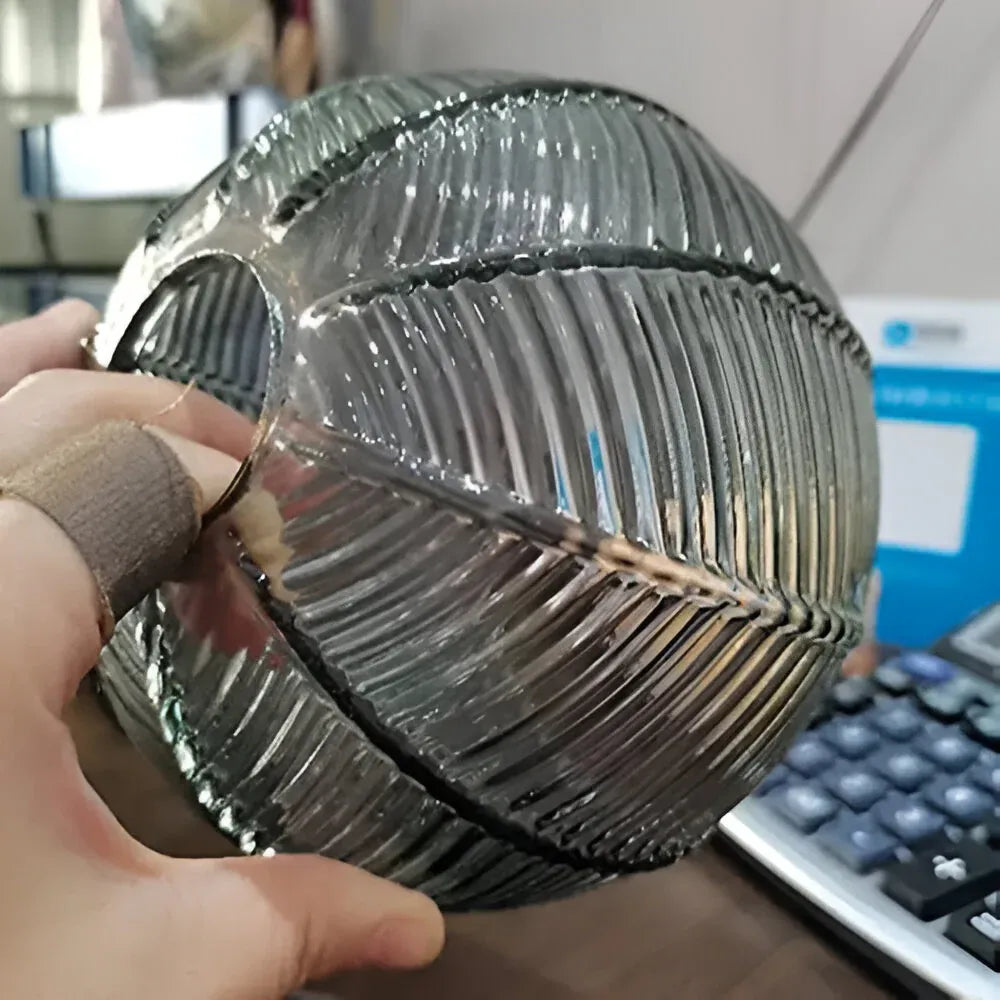 Pendant Light with Leaf-Pattern Glass and Soft Ambient Illumination