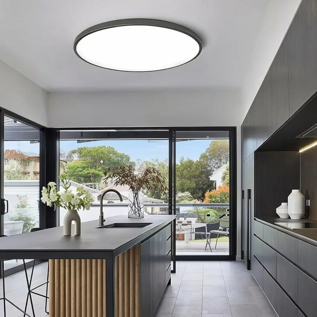 Plafoniera LED a conchiglia rotonda ultra sottile, aderente al soffitto, per camera da letto, cucina e corridoio
