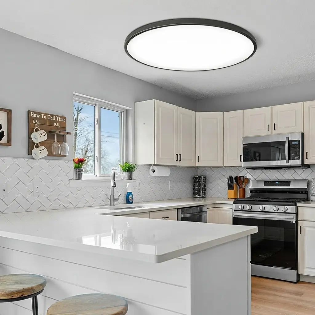 Plafoniera LED a conchiglia rotonda ultra sottile, aderente al soffitto, per camera da letto, cucina e corridoio