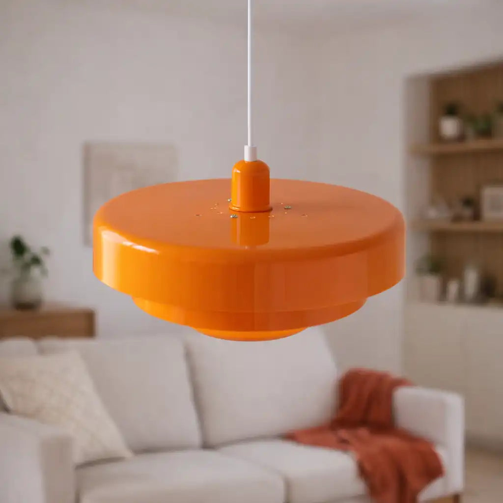 Pendant Light with Adjustable Suspension Mid-Century Modern Iron Shade