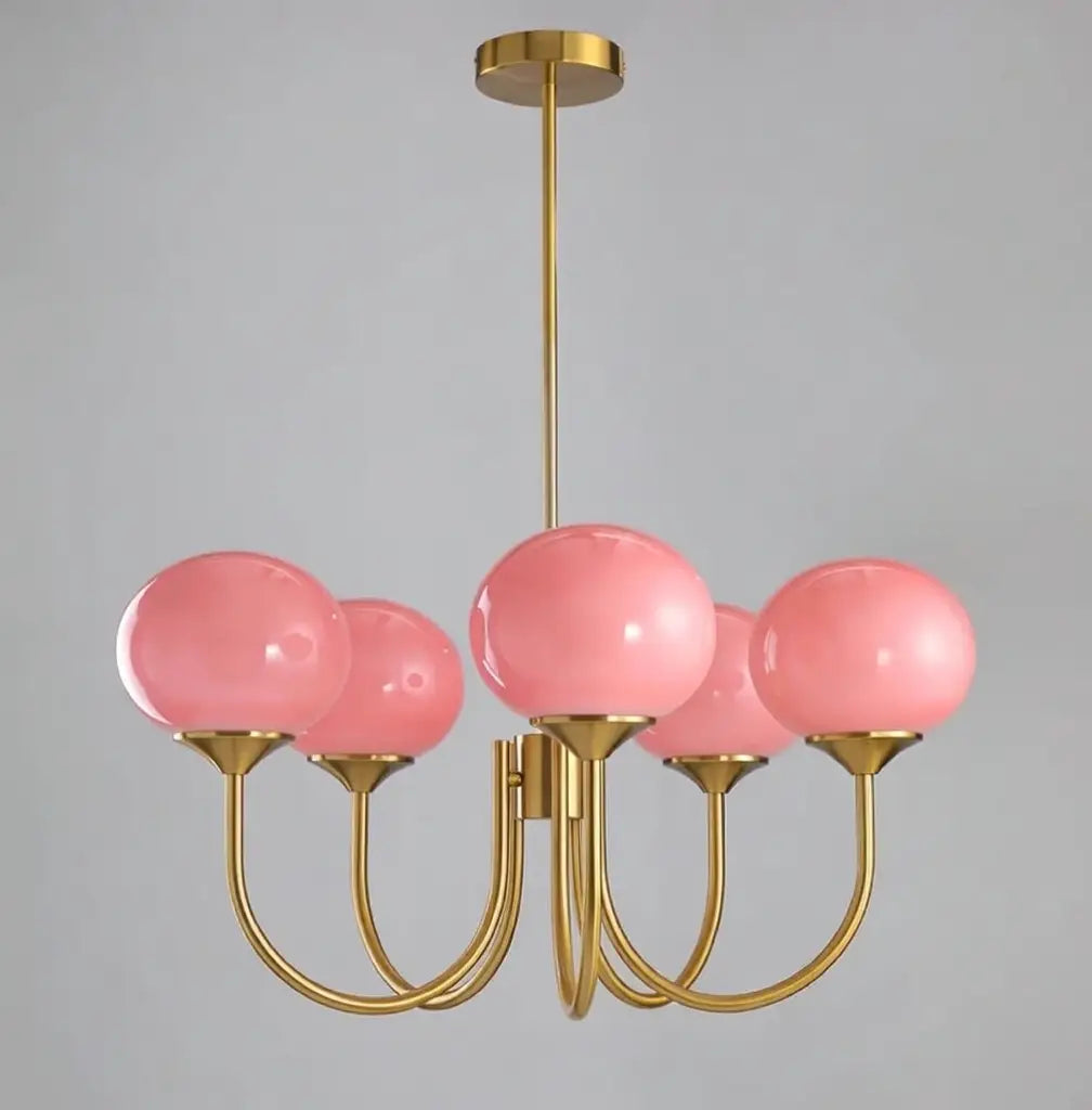 Glass Bubble Chandelier with Sculptural Blown Shades and Modern Lighting Design