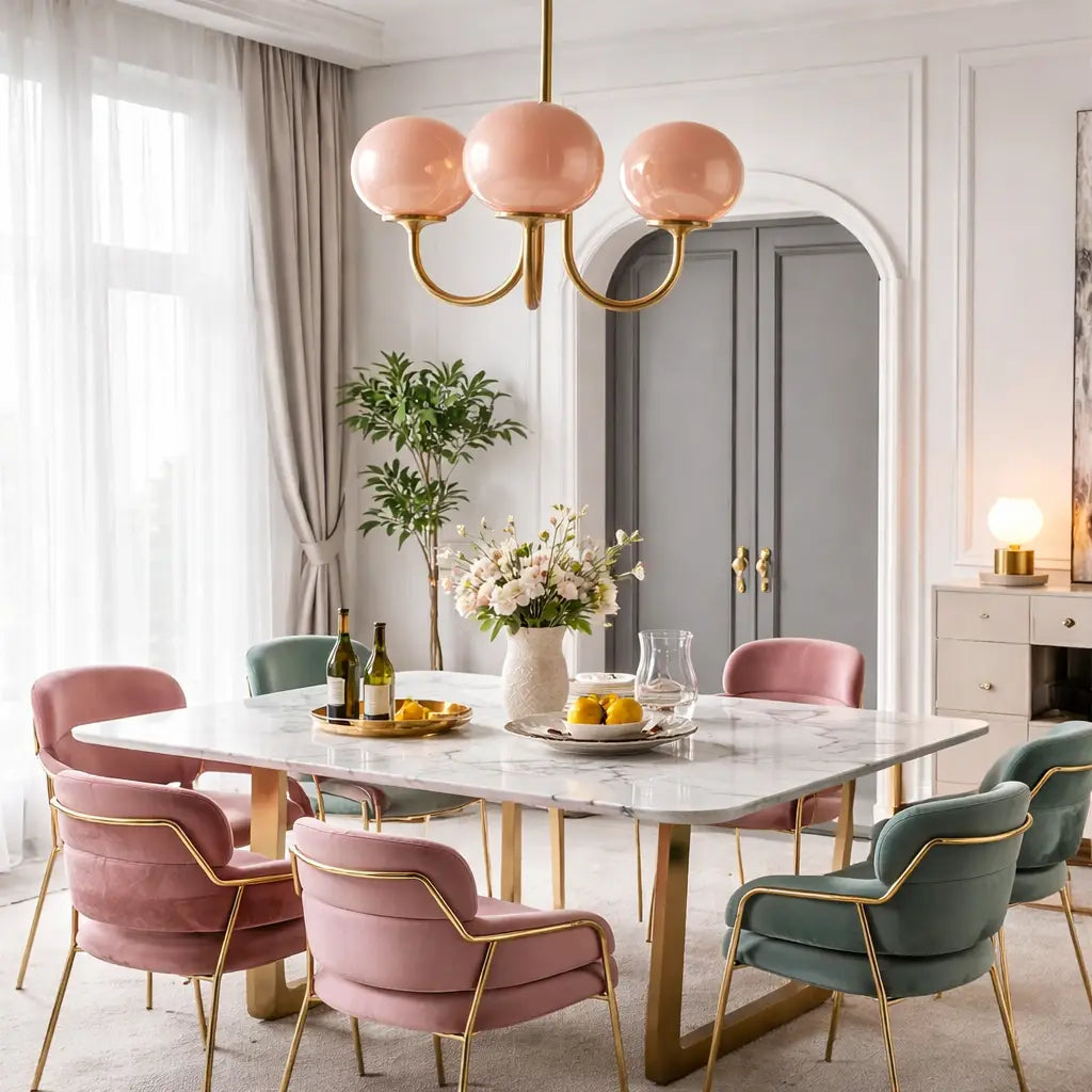 Glass Bubble Chandelier with Sculptural Blown Shades and Modern Lighting Design
