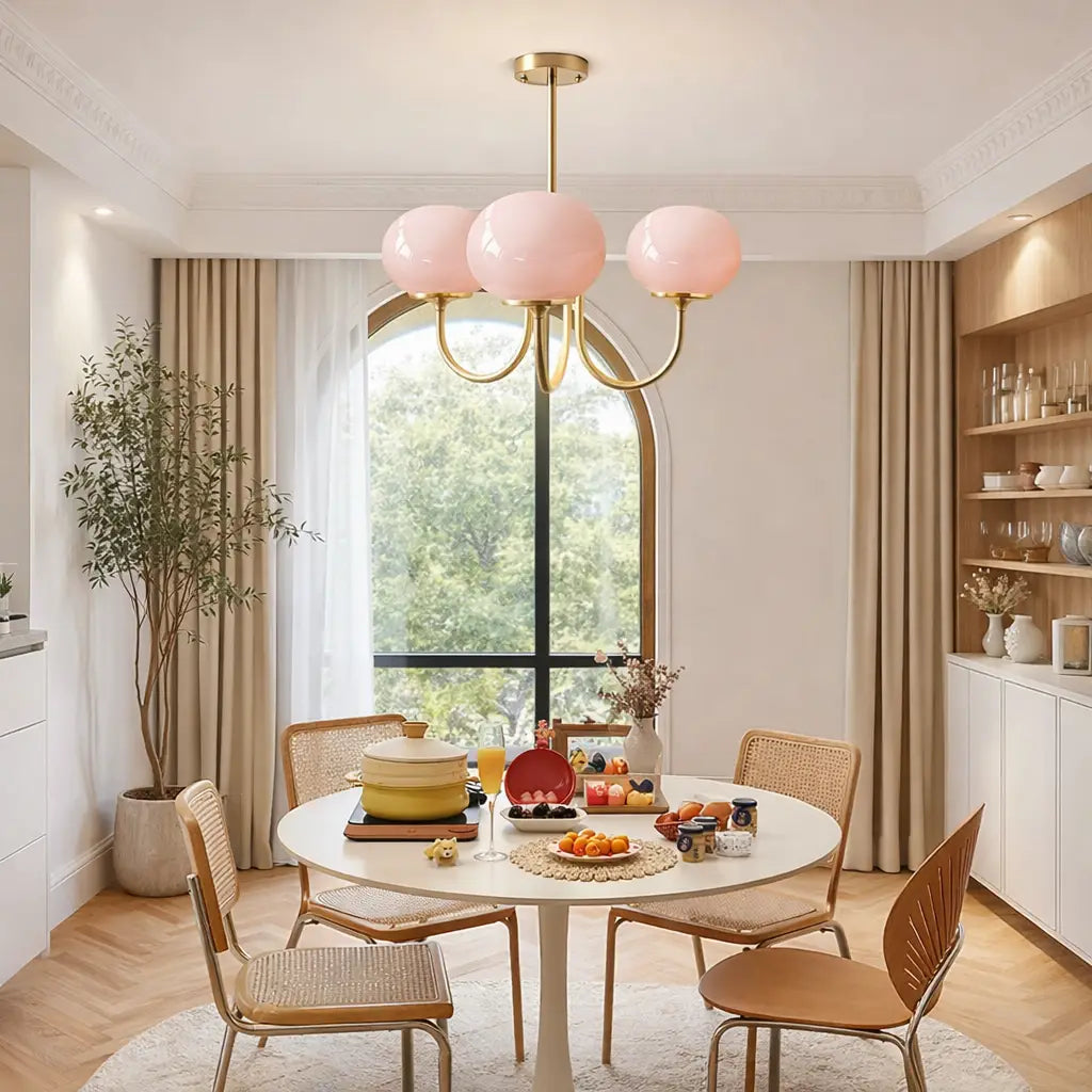Glass Bubble Chandelier with Sculptural Blown Shades and Modern Lighting Design