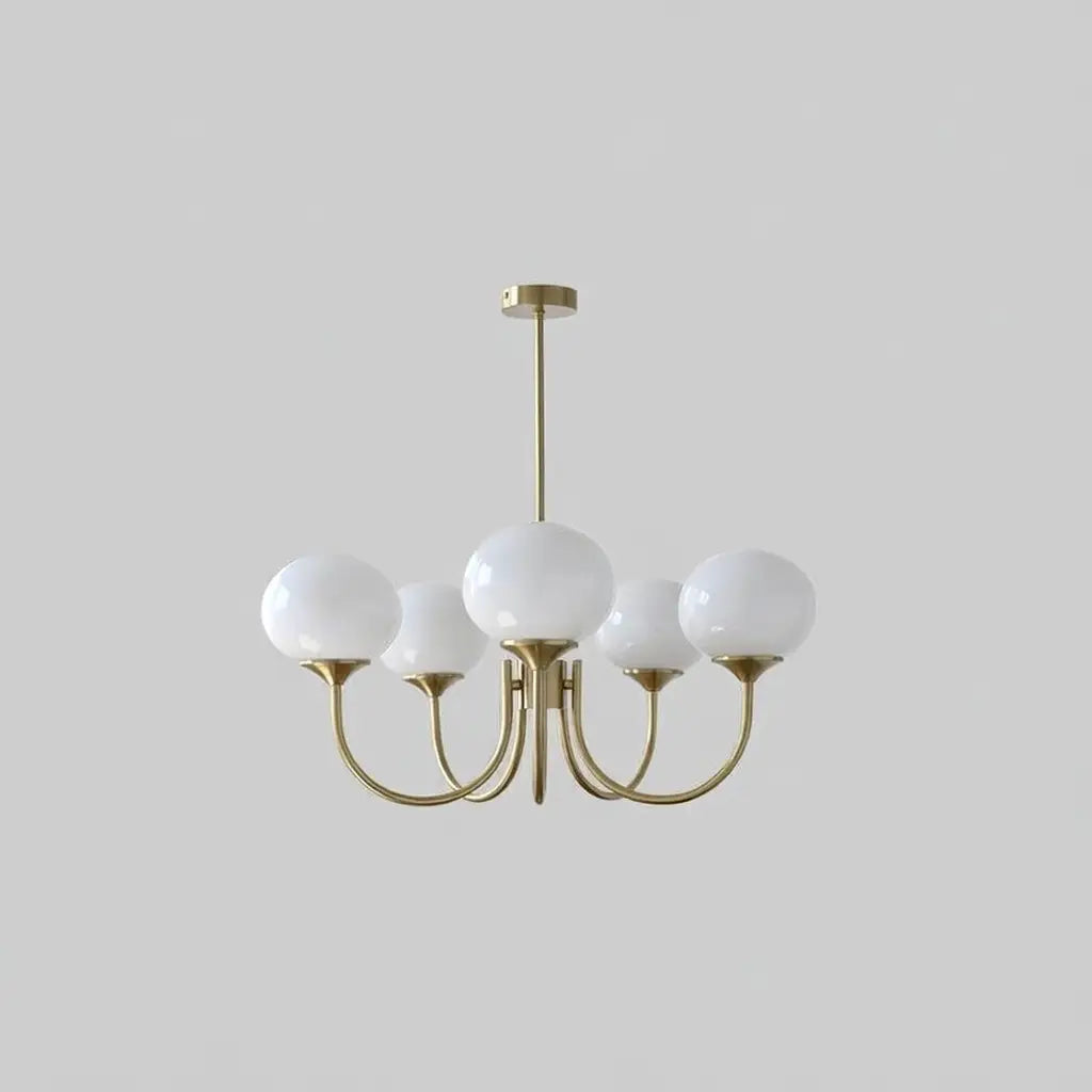 Glass Bubble Chandelier with Sculptural Blown Shades and Modern Lighting Design