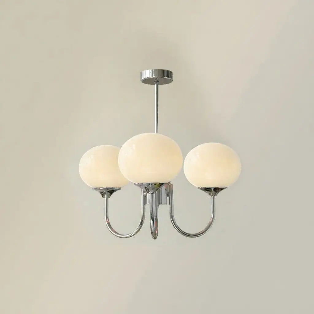 Glass Bubble Chandelier with Sculptural Blown Shades and Modern Lighting Design