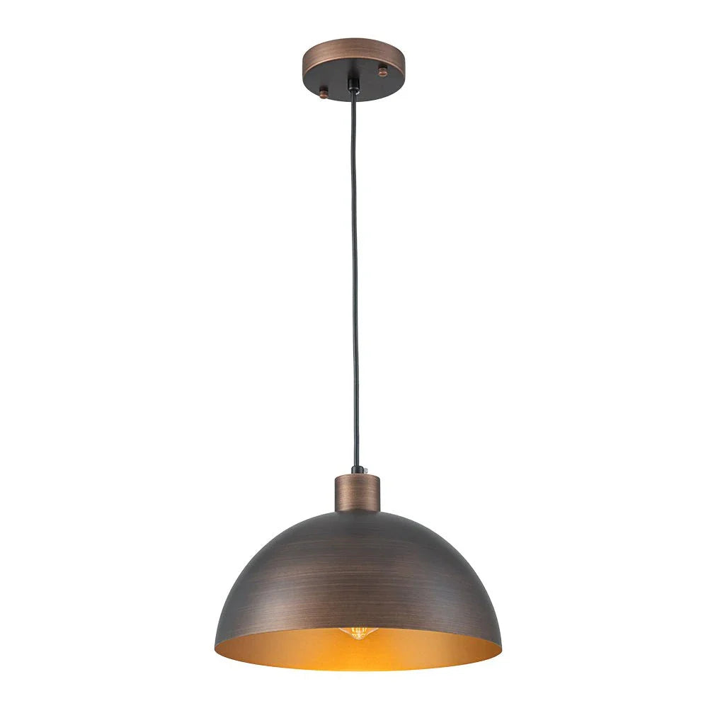 Vivian Mid-Century-industrielle Pendelleuchte mit Metallkuppel