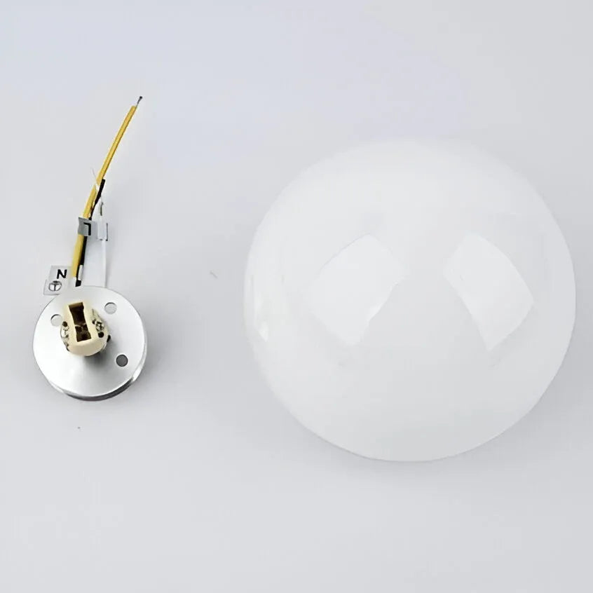 Appliques murales pour salon avec globe en verre dépoli et éclairage d’ambiance doux
