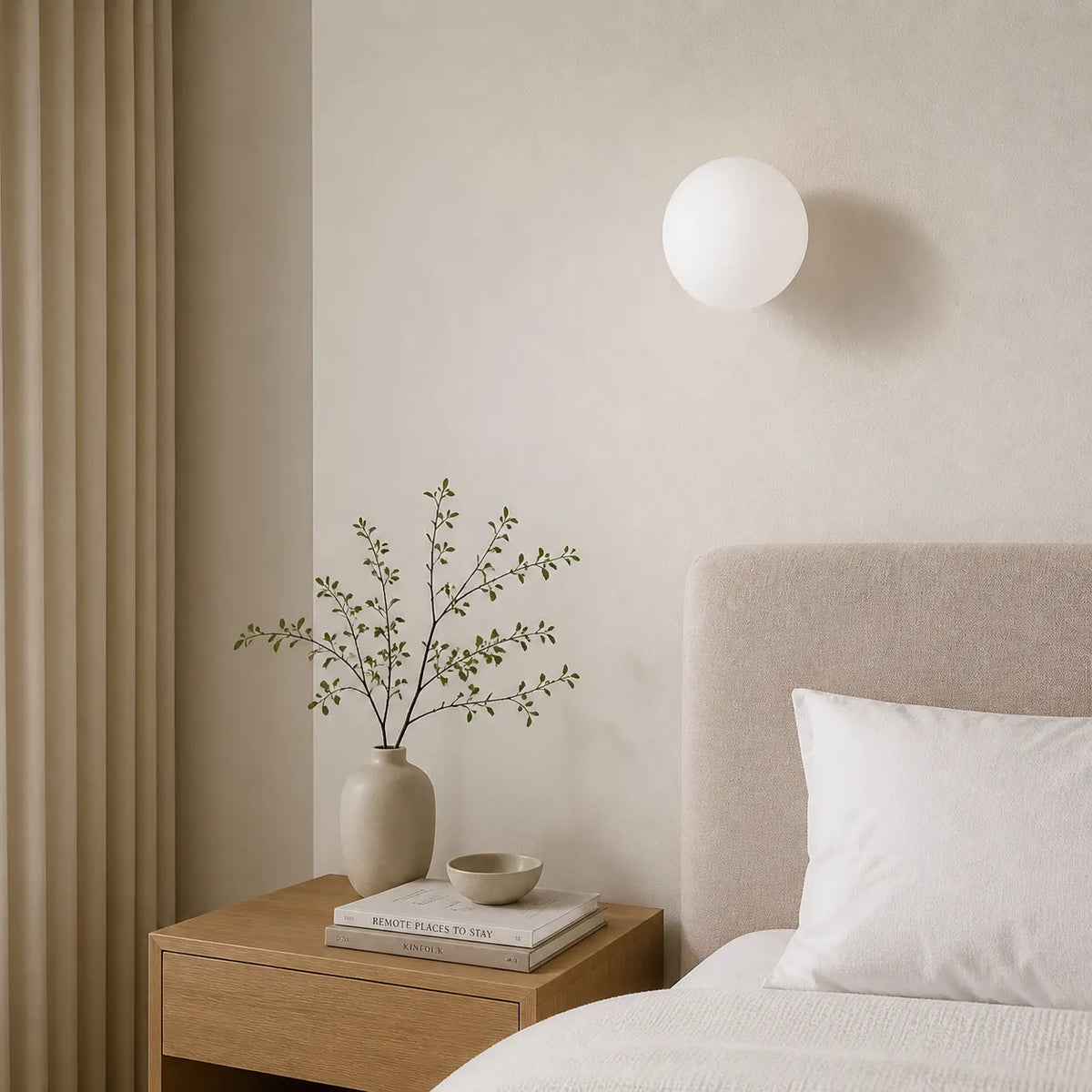 Appliques murales pour salon avec globe en verre dépoli et éclairage d’ambiance doux