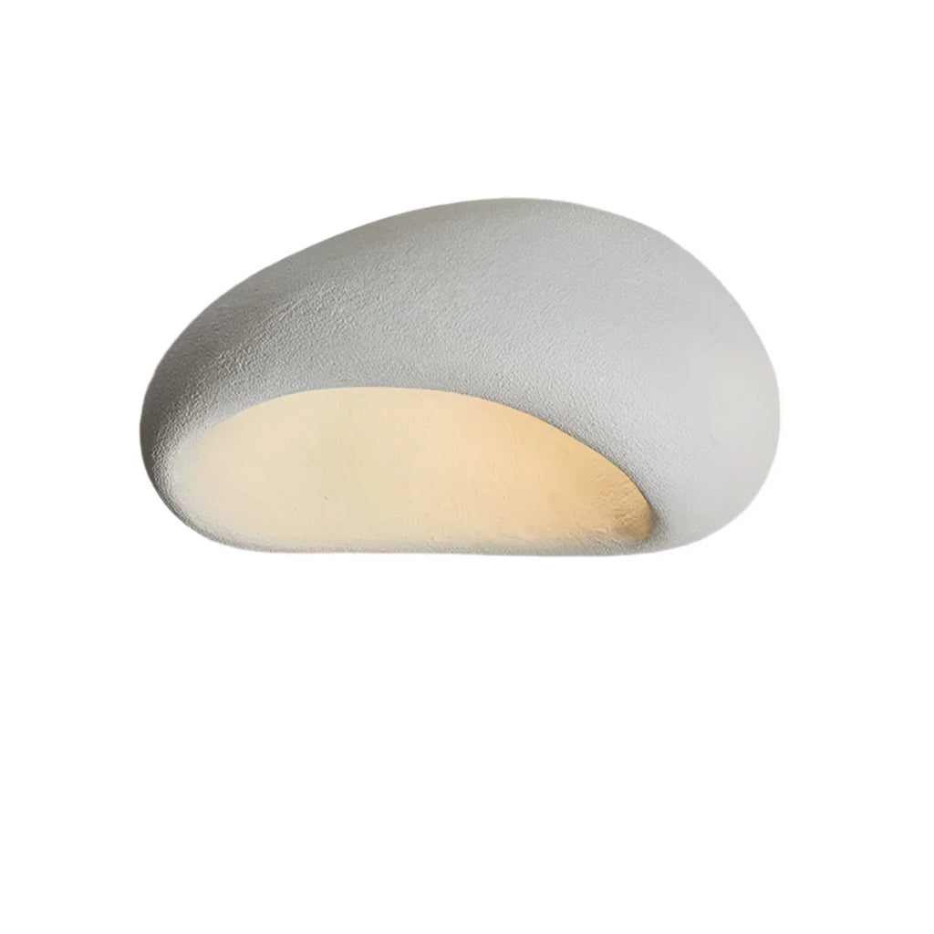 Oyster Light with Organic Textured Design Flush Mount Ceiling Light for Bedrooms and Living Rooms
