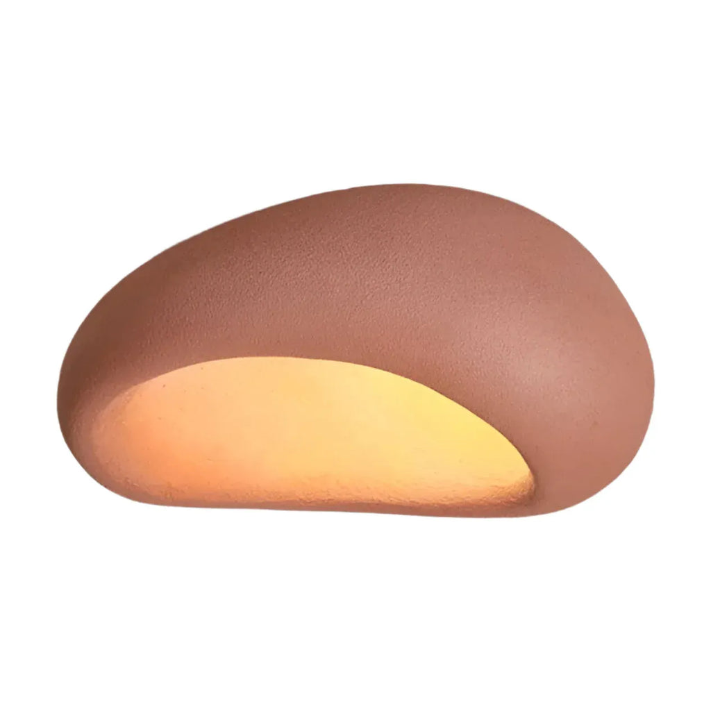 Oyster Light with Organic Textured Design Flush Mount Ceiling Light for Bedrooms and Living Rooms