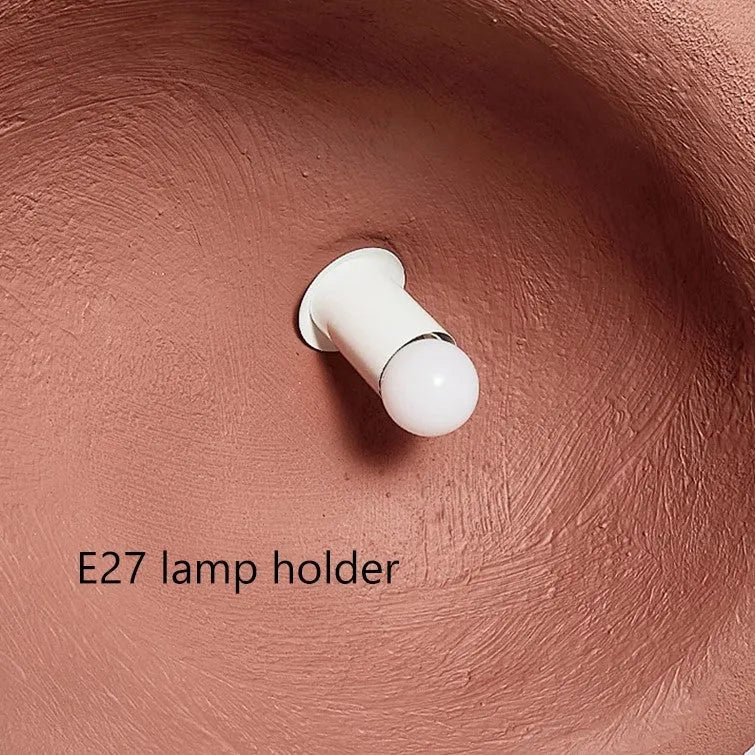 Oyster Light with Organic Textured Design Flush Mount Ceiling Light for Bedrooms and Living Rooms